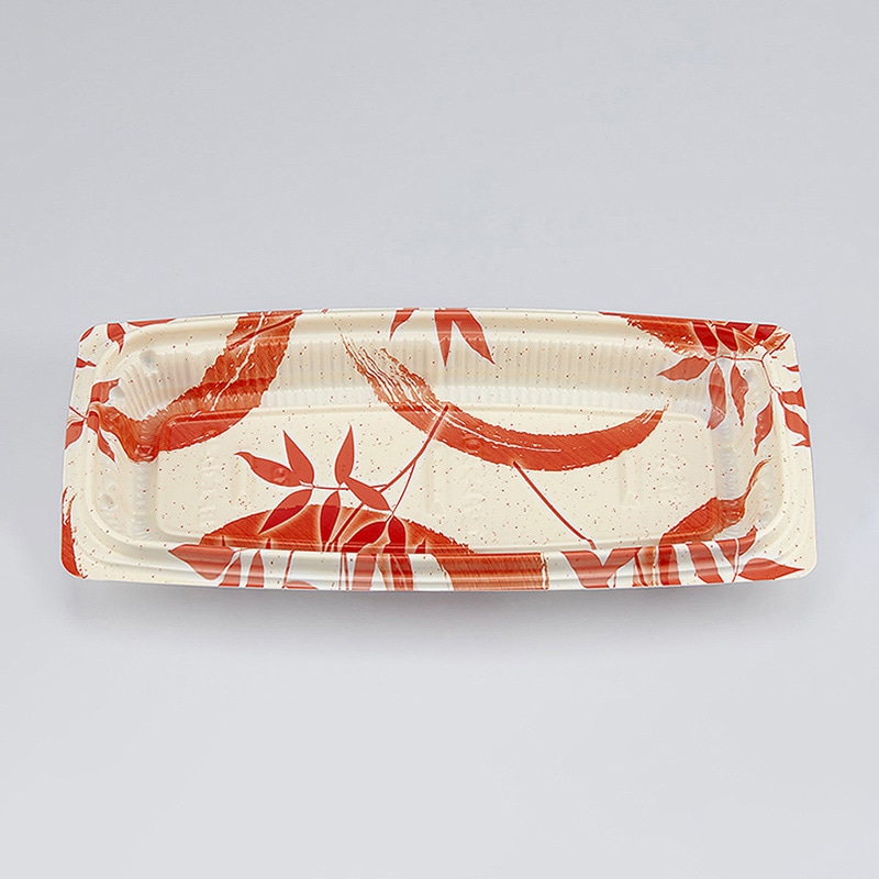 シーピー化成 惣菜容器 BFエコD 本体 40（N） 月竹朱 50枚/袋（ご注文単位12袋）【直送品】