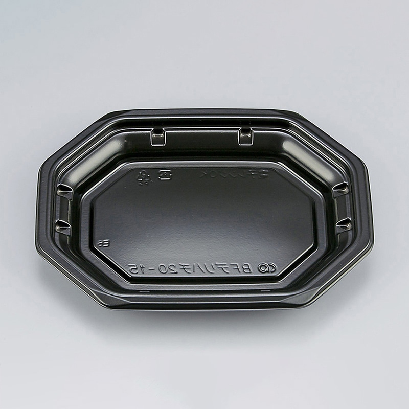 シーピー化成 惣菜容器 BFデリハチ 本体 20-15 黒 50枚/袋（ご注文単位18袋）【直送品】