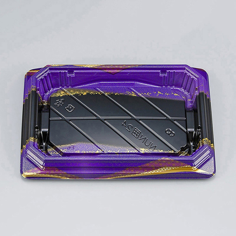 シーピー化成 寿司容器 NUN囲 本体 24 星千代紫 50枚/袋（ご注文単位16袋）【直送品】