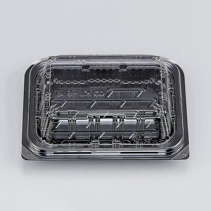 シーピー化成 嵌合フードパック KL-9高(N) 黒 50枚/袋(ご注文単位32袋)【直送品】