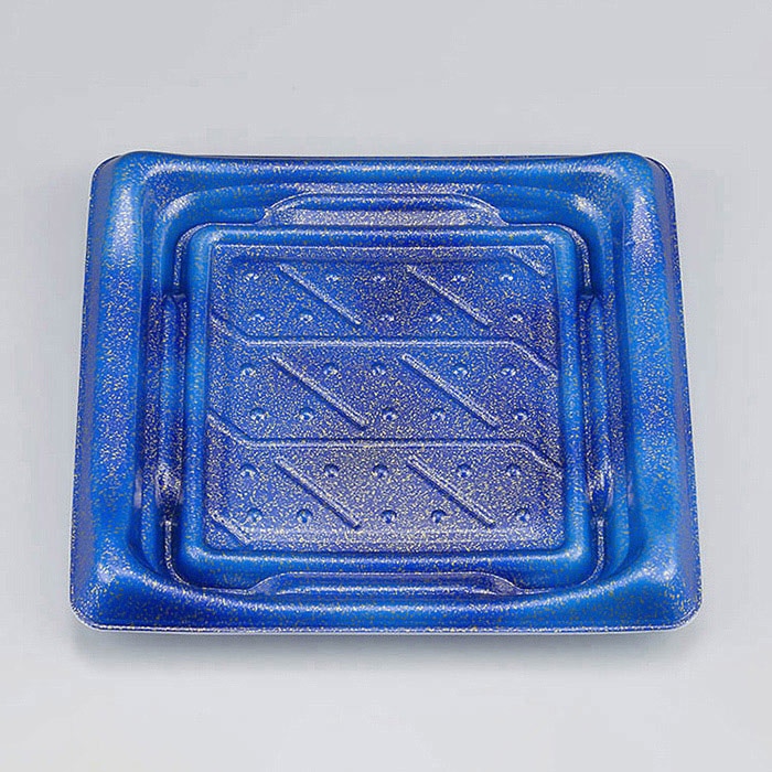 シーピー化成 寿司容器 SFうま皿 本体 33 星雲青 50枚/袋(ご注文単位12袋)【直送品】