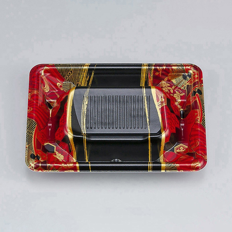 シーピー化成 刺身容器 SF冴盛段 本体 15-11 京えん赤 50枚/袋（ご注文単位24袋）【直送品】