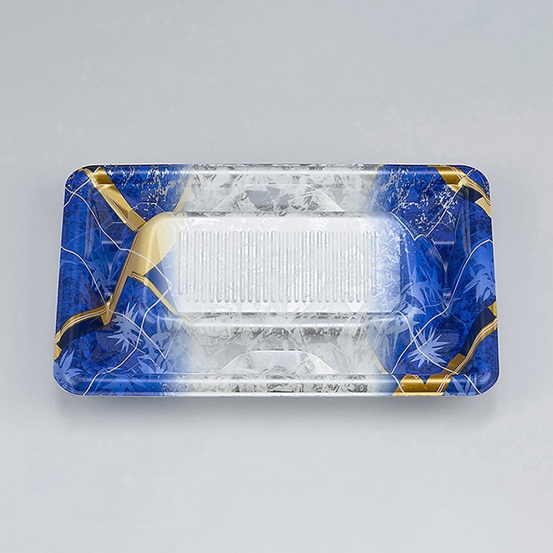 シーピー化成 刺身容器 SF冴盛段 本体 17-11 菱掛け青 50枚/袋（ご注文単位24袋）【直送品】