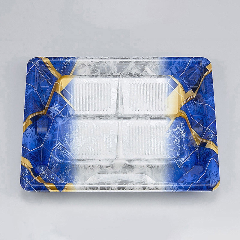 シーピー化成 刺身容器 SF冴盛段 本体 19-17 菱掛け青 50枚/袋（ご注文単位18袋）【直送品】