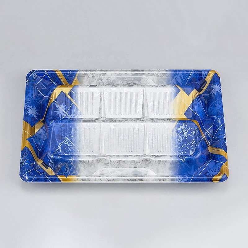 シーピー化成 刺身容器 SF冴盛段 本体 24-17 菱掛け青 50枚/袋（ご注文単位12袋）【直送品】