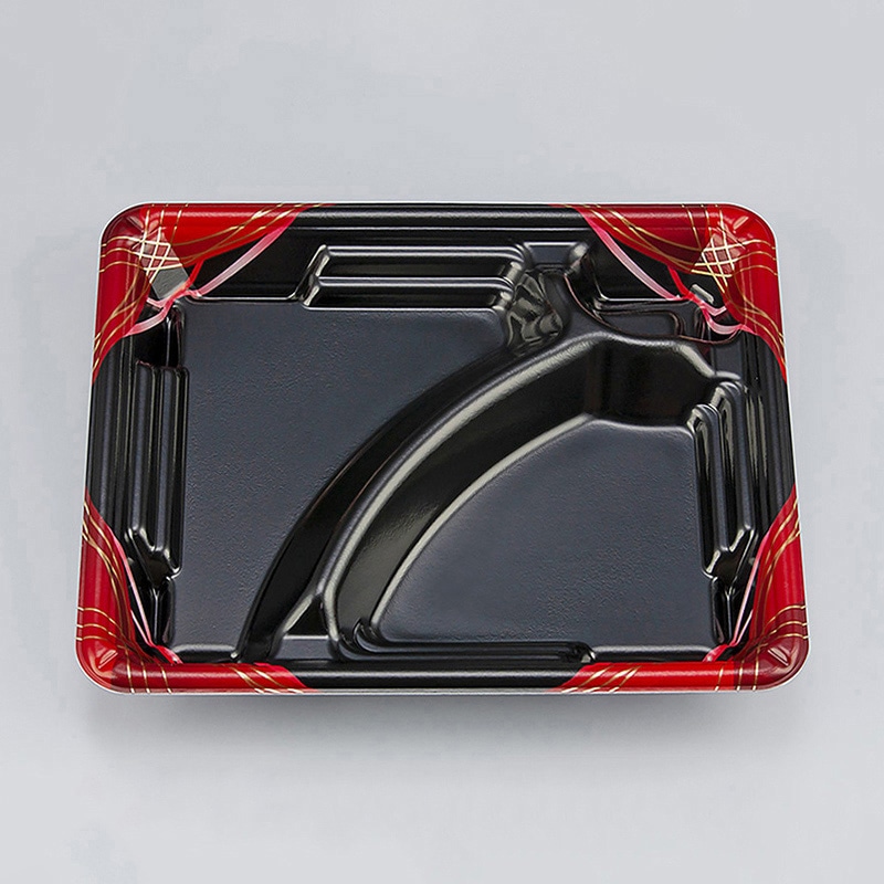 シーピー化成 弁当容器 TN味来 本体 7S-1 あやな赤 50枚/袋（ご注文単位12袋）【直送品】