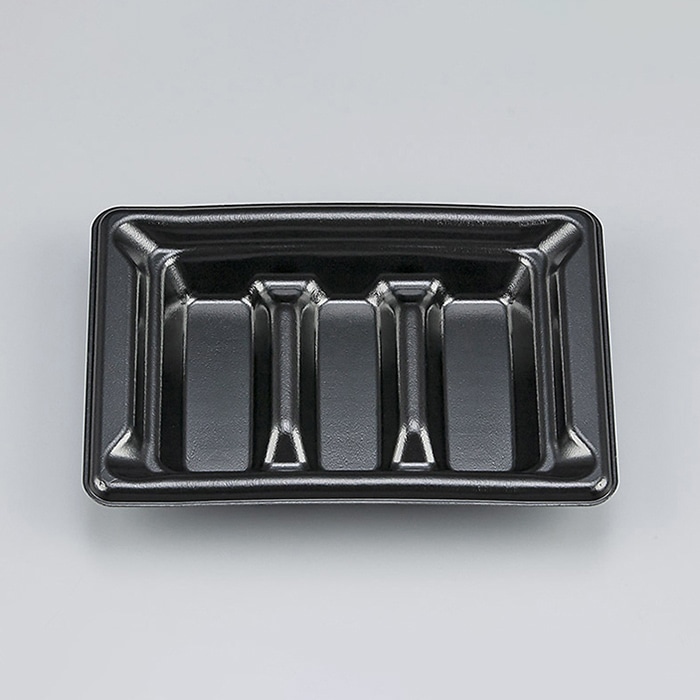 シーピー化成 巻寿司容器 SF角段 本体 14-10 黒 50枚/袋(ご注文単位36袋)【直送品】