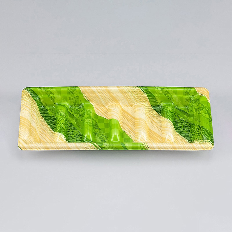 シーピー化成 巻寿司容器 SF角段 本体 25-10 しじま緑 50枚/袋(ご注文単位24袋)【直送品】