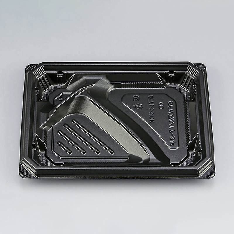 シーピー化成 弁当容器 BFNアルバ 本体 7-3平 黒 50枚/袋（ご注文単位12袋）【直送品】