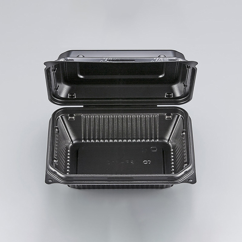 シーピー化成 折蓋弁当容器　BF-610  黒B 50枚/袋（ご注文単位12袋）【直送品】