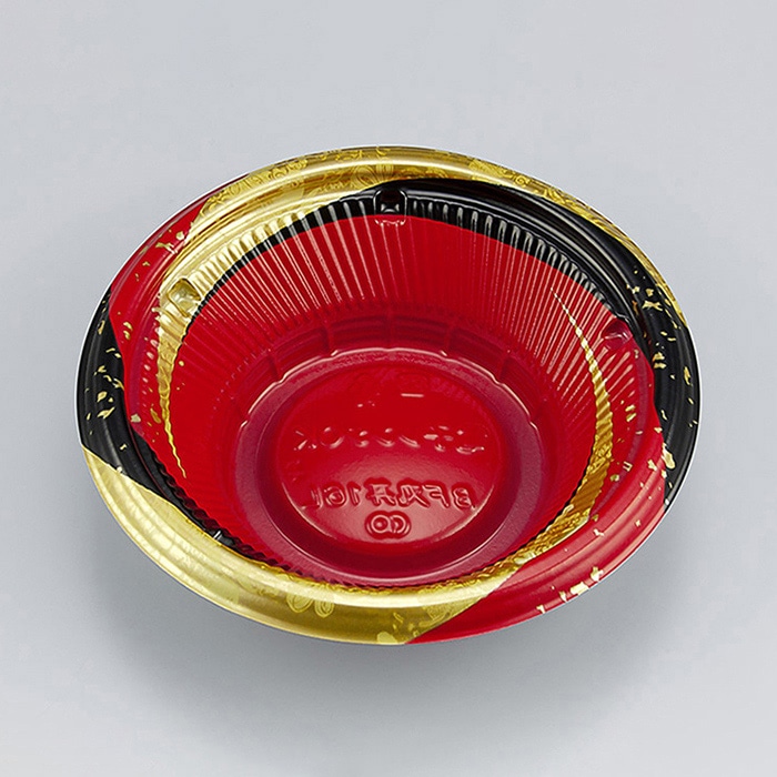 シーピー化成 丼容器 BF丸丼 本体 16L 月丸赤 50枚/袋（ご注文単位18袋）【直送品】