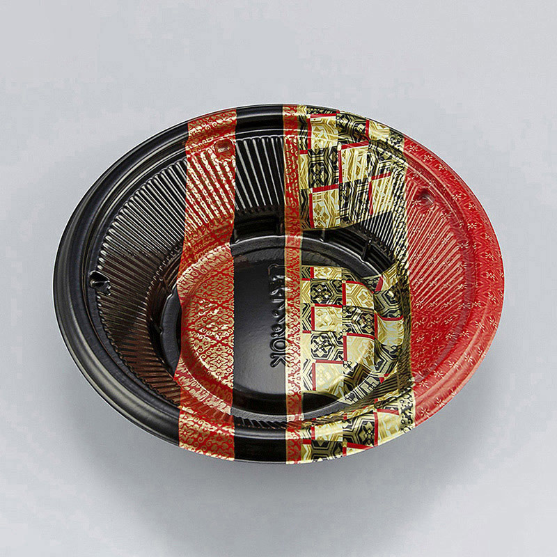 シーピー化成 丼容器 BF丸丼 本体 18L 越後赤 50枚/袋（ご注文単位18袋）【直送品】