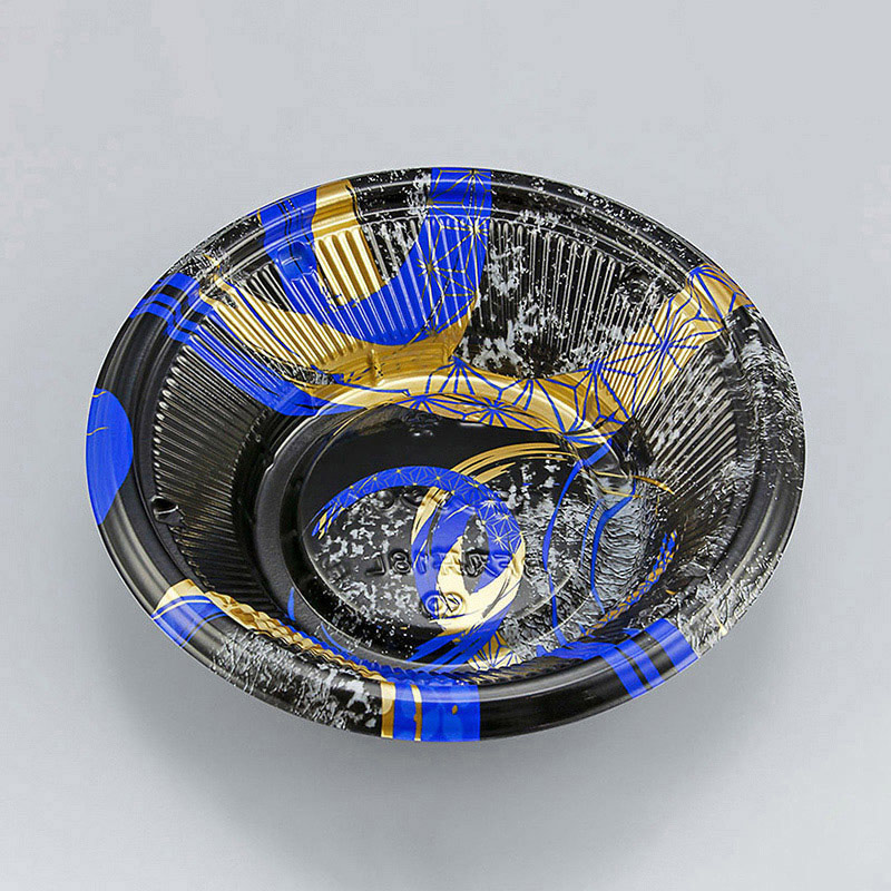 シーピー化成 丼容器 BF丸丼 本体 18L 陶輪青 50枚/袋（ご注文単位18袋）【直送品】