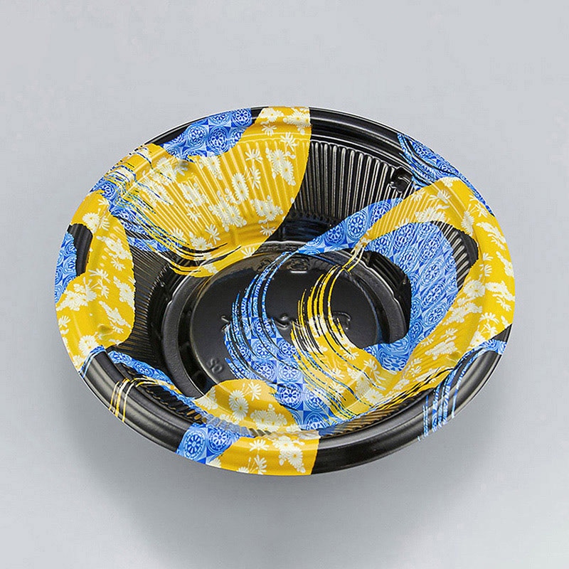 シーピー化成 丼容器 BF丸丼 本体 18L 舞筆青 50枚/袋（ご注文単位18袋）【直送品】