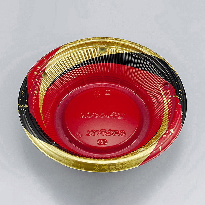 シーピー化成 丼容器 BF丸丼 本体 19L 月丸赤 50枚/袋（ご注文単位12袋）【直送品】