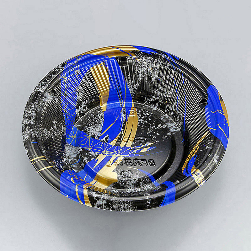 シーピー化成 丼容器 BF丸丼 本体 19L 陶輪青 50枚/袋（ご注文単位12袋）【直送品】