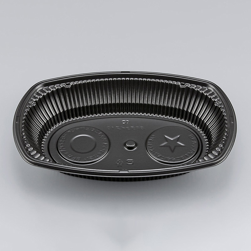 シーピー化成 弁当容器　BFチョイス10　本体  黒 50枚/袋（ご注文単位8袋）【直送品】