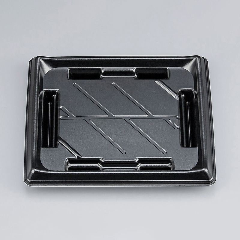 シーピー化成 寿司容器 SF美角 本体 23 黒 50枚/袋(ご注文単位18袋)【直送品】