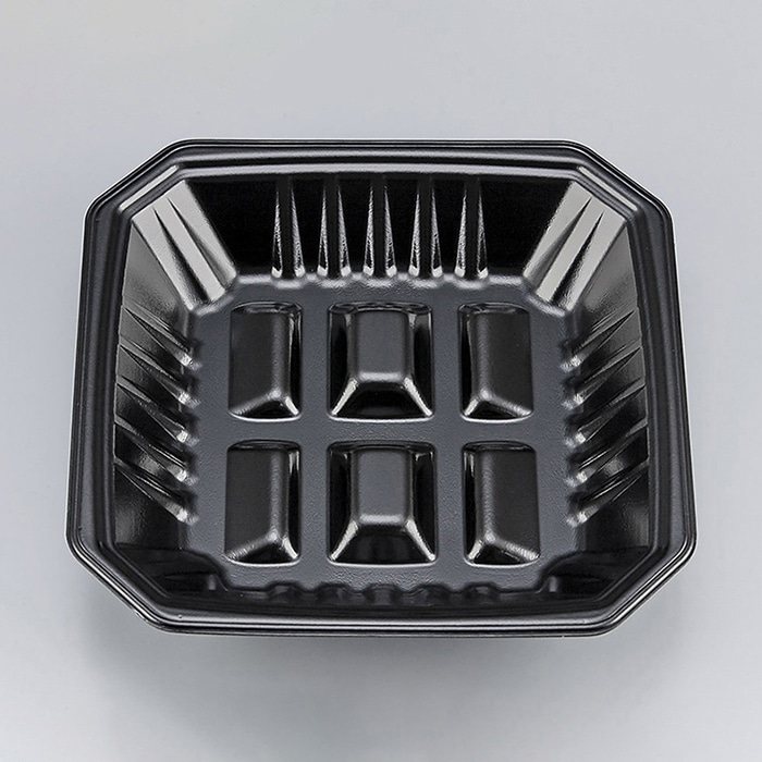 シーピー化成 精肉トレー 新L筏 20-20-37 黒 50枚/袋(ご注文単位16袋)【直送品】