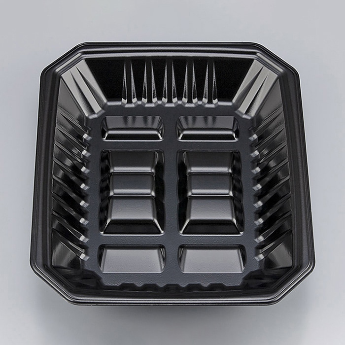 >シーピー化成 精肉トレー 新L筏 20-24-37 黒 50枚/袋(ご注文単位12袋)【直送品】