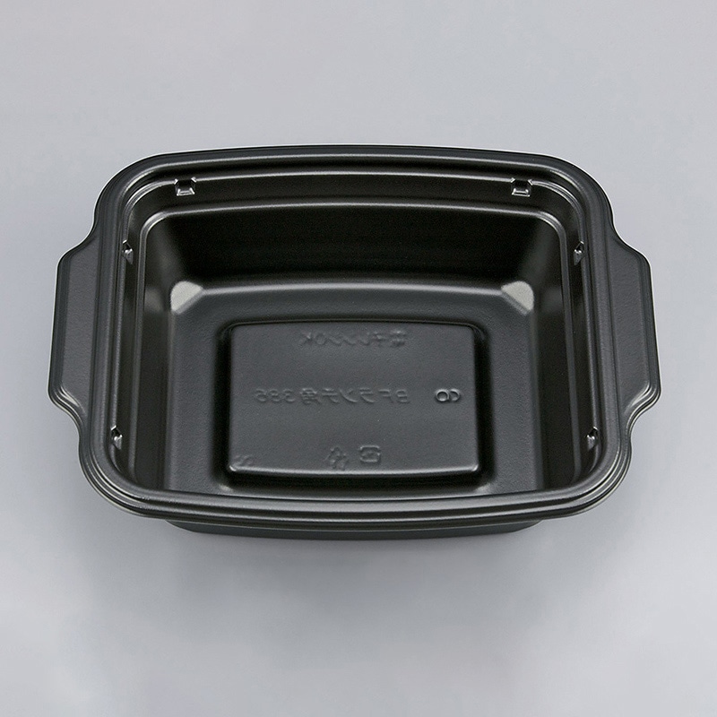 シーピー化成 鍋型容器 BFランチ角386 黒 本体 50枚/袋