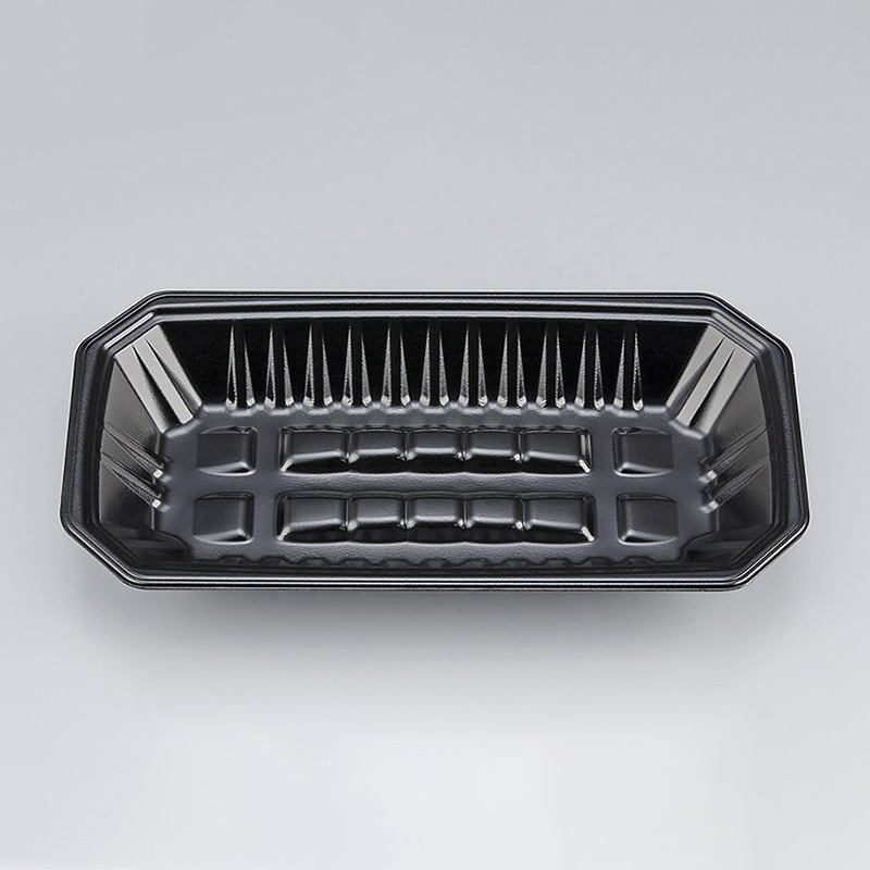 シーピー化成 精肉トレー 新L筏 29-15-37 黒 50枚/袋（ご注文単位16袋）【直送品】