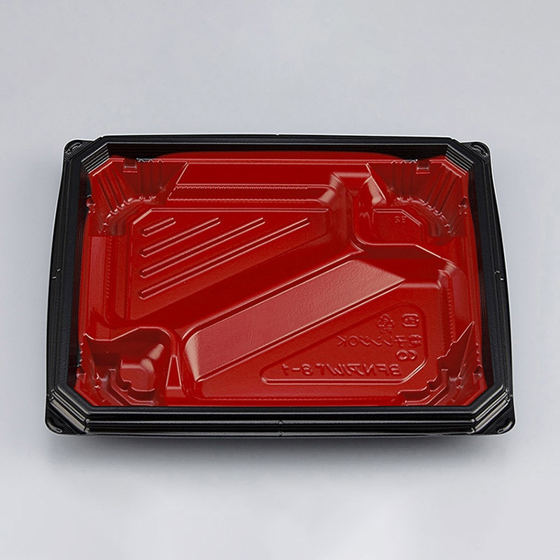 シーピー化成 弁当容器 BFNアルバ 本体 8-1 本漆RB 50枚/袋(ご注文単位12袋)【直送品】