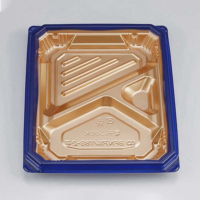 >シーピー化成 弁当容器 BFNアルバ 本体 8S-2平 ロゼGN 50枚/袋(ご注文単位12袋)【直送品】