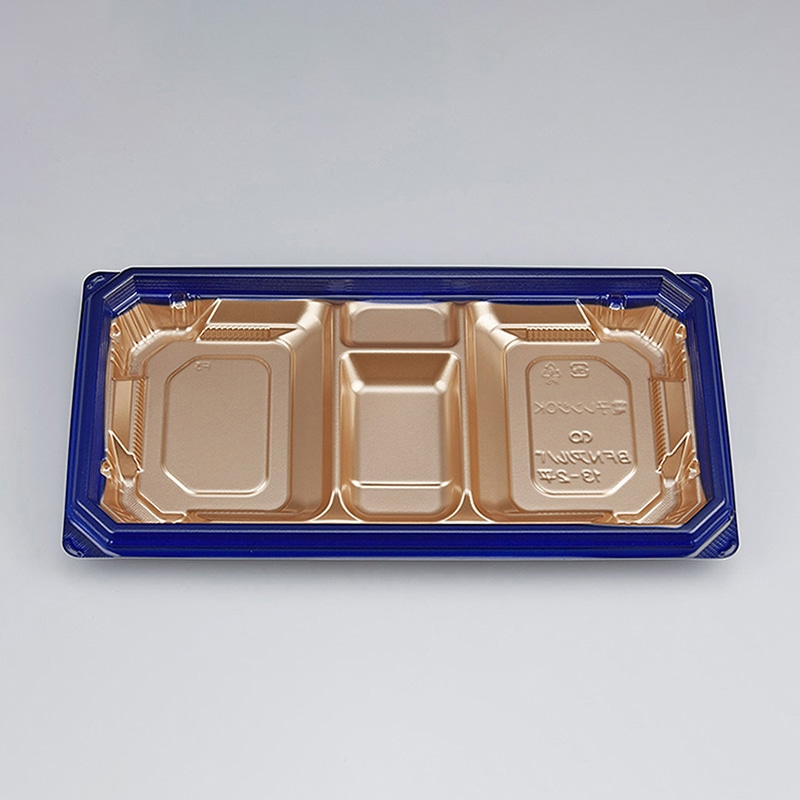 >シーピー化成 弁当容器 BFNアルバ 本体 13-2平 ロゼGN 50枚/袋(ご注文単位6袋)【直送品】