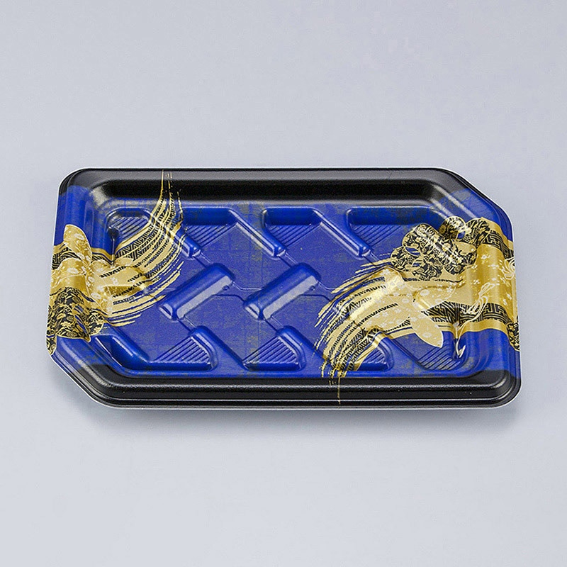 シーピー化成 寿司容器 SF結波 本体 24 弓筆青 50枚/袋（ご注文単位16袋）【直送品】