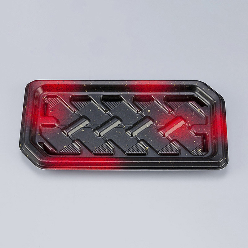 シーピー化成 寿司容器 SF結波 本体 25 蛍火赤 50枚/袋(ご注文単位16袋)【直送品】