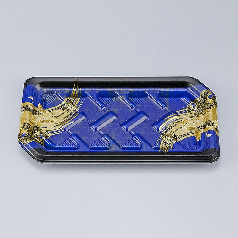 シーピー化成 寿司容器 SF結波 本体 25 弓筆青 50枚/袋（ご注文単位16袋）【直送品】