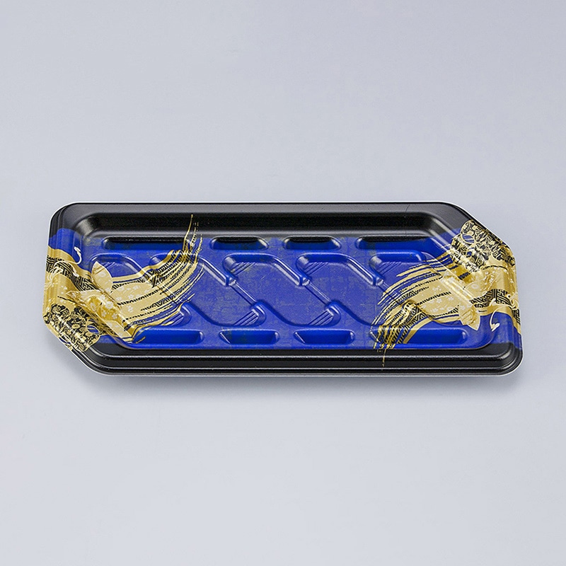 シーピー化成 寿司容器 SF結波 本体 15 弓筆青 50枚/袋（ご注文単位16袋）【直送品】