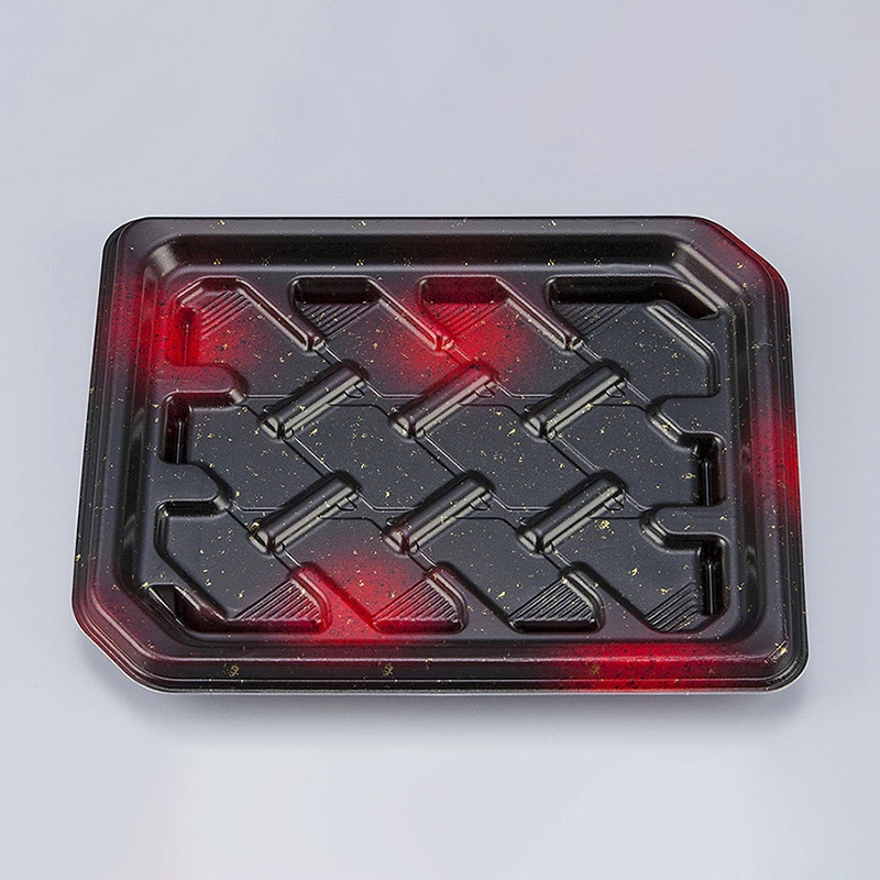 シーピー化成 寿司容器 SF結波 本体 34 蛍火赤 50枚/袋（ご注文単位12袋）【直送品】