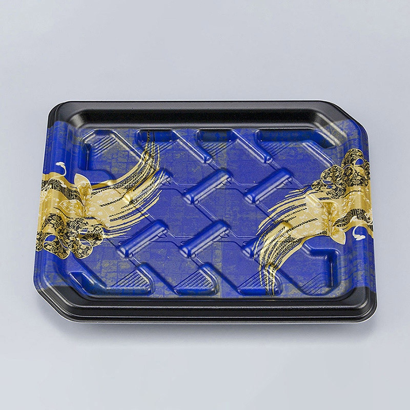 シーピー化成 寿司容器 SF結波 本体 34 弓筆青 50枚/袋（ご注文単位12袋）【直送品】