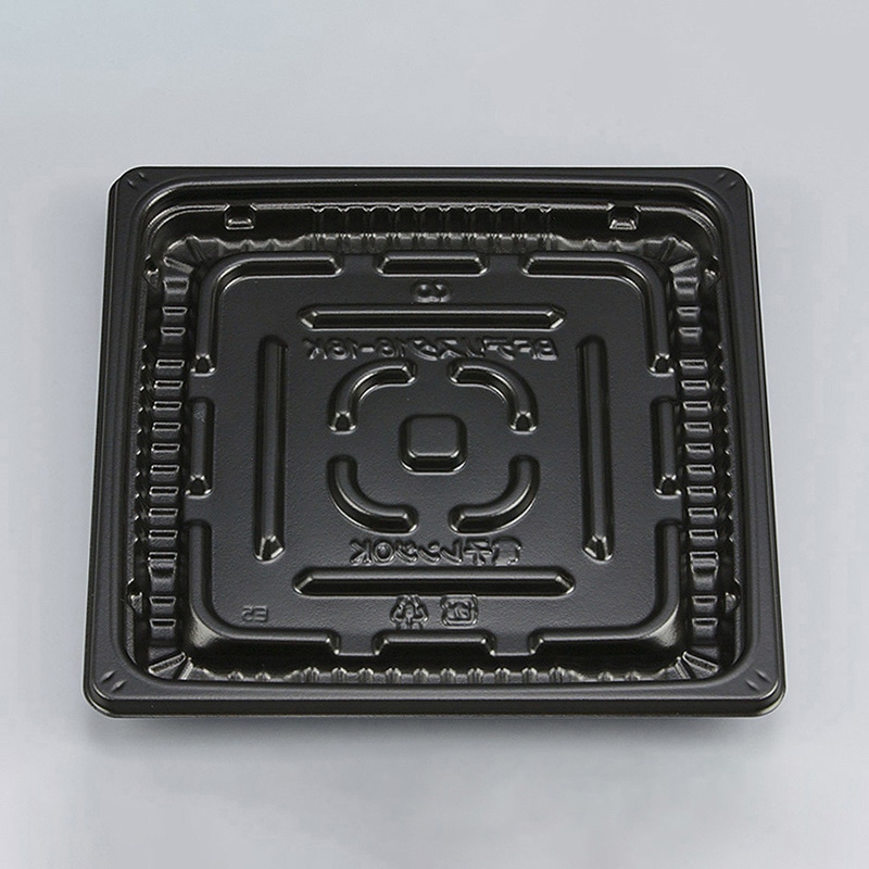 シーピー化成 惣菜容器 BFデリスタ 本体 18-18K 黒 50枚/袋（ご注文単位18袋）【直送品】