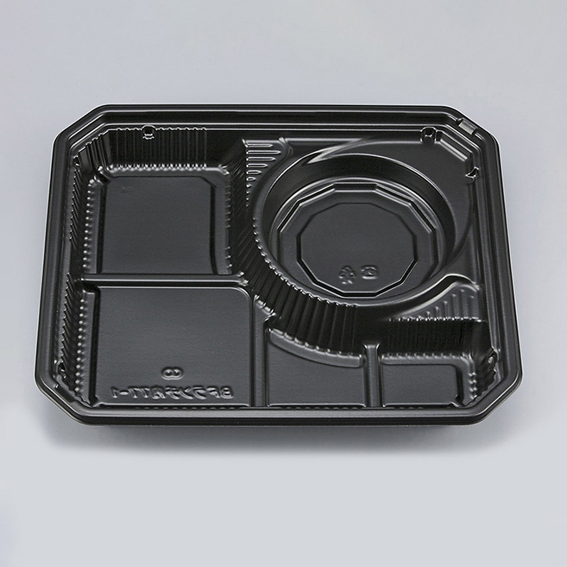 シーピー化成 弁当容器 BFランチ内 本体 77-1 黒 50枚/袋