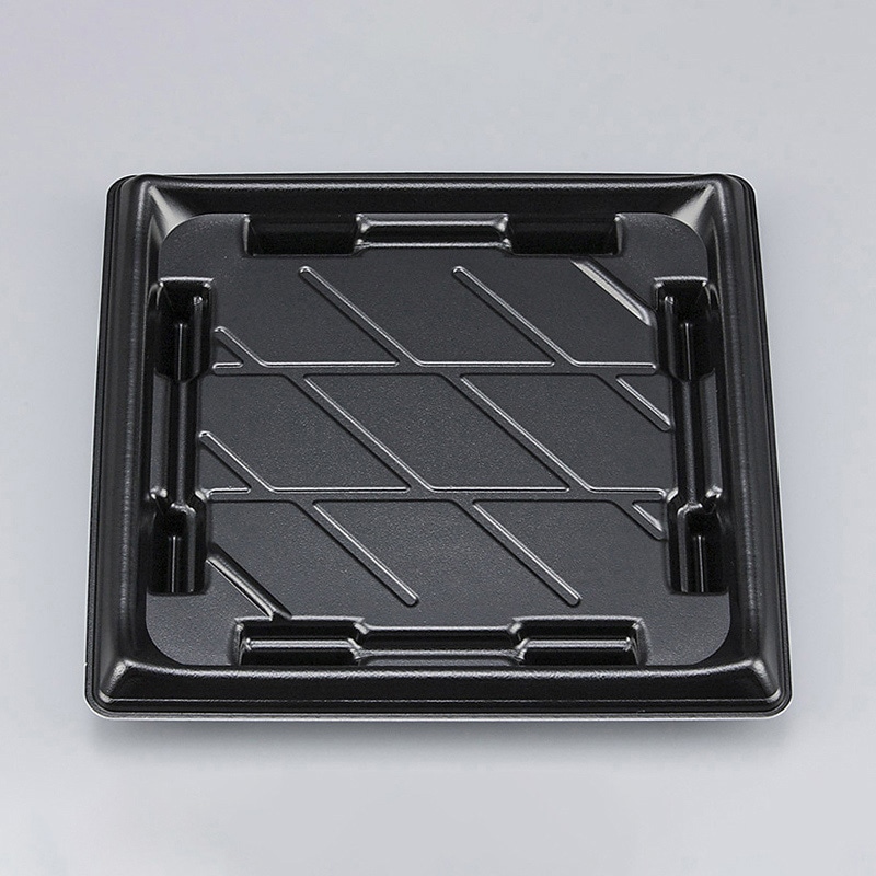 >シーピー化成 寿司容器 SF美角 本体 33 黒 50枚/袋(ご注文単位18袋)【直送品】