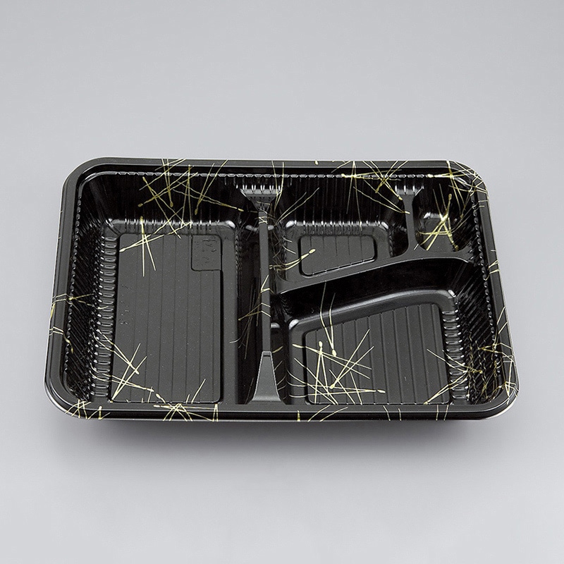 シーピー化成 弁当容器 本体 Z-253(B) 松葉 100枚/袋(ご注文単位8袋)【直送品】