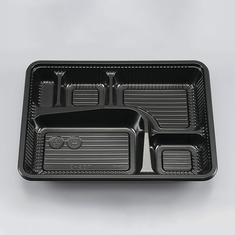 シーピー化成 弁当容器 本体 Z-257(B) BS黒 100枚/袋(ご注文単位6袋)【直送品】