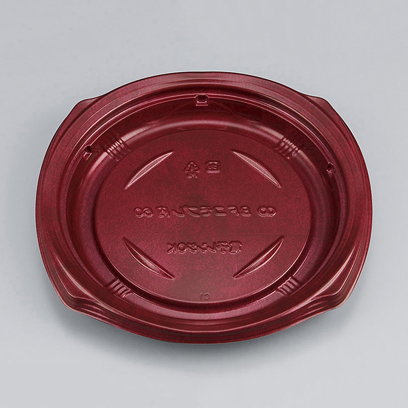 シーピー化成 惣菜容器 BFコモプレ内 本体 60 フォンセ赤 50枚/袋（ご注文単位12袋）【直送品】