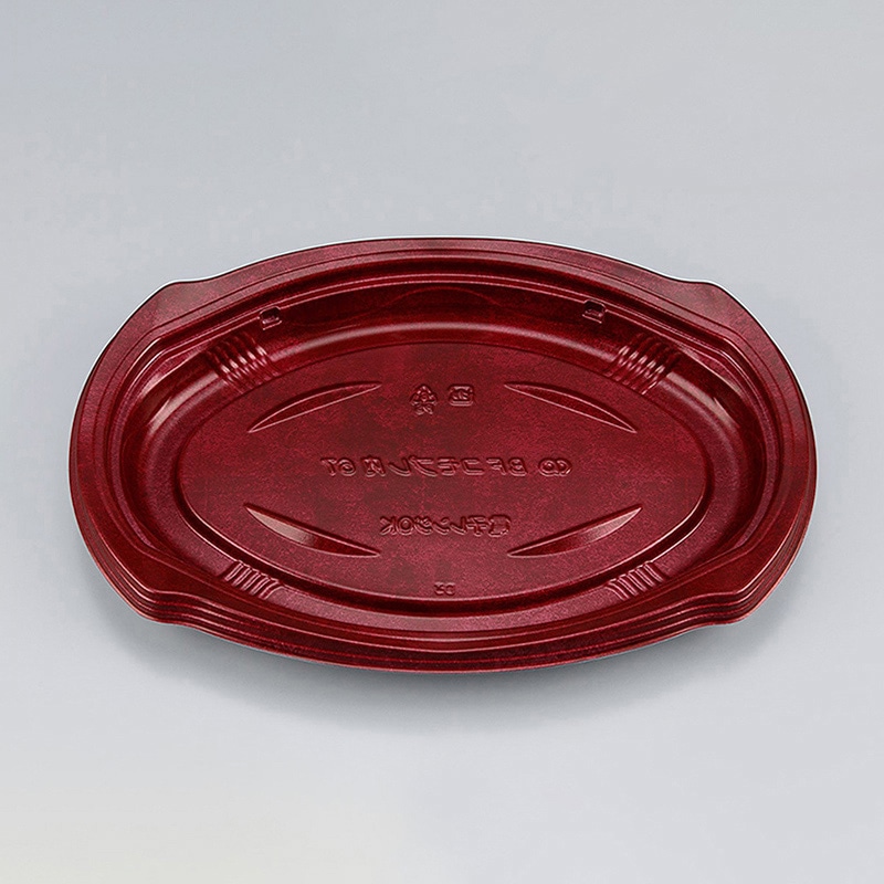 シーピー化成 惣菜容器 BFコモプレ内 本体 67 フォンセ赤 50枚/袋（ご注文単位8袋）【直送品】