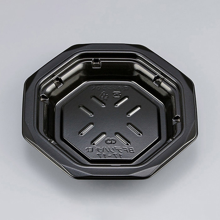 シーピー化成 惣菜容器 BFデリハチ 本体 17-17 黒 50枚/袋（ご注文単位18袋）【直送品】