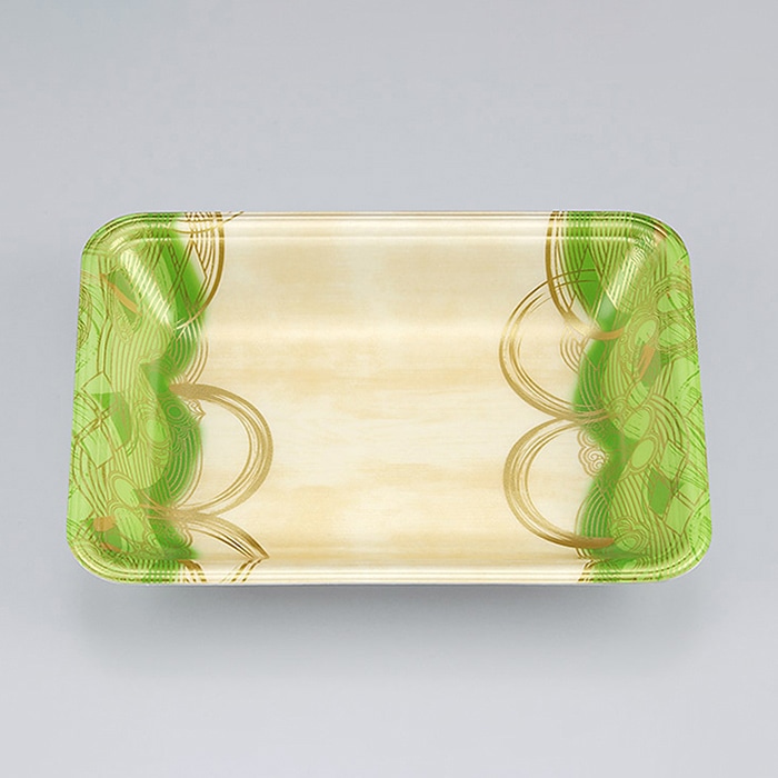 >シーピー化成 汎用トレー 新LL 15-30 波瓦緑 100枚/袋（ご注文単位16袋）【直送品】