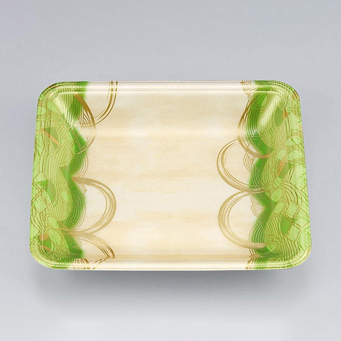 シーピー化成 汎用トレー 新LL 17-30 波瓦緑 100枚/袋（ご注文単位12袋）【直送品】