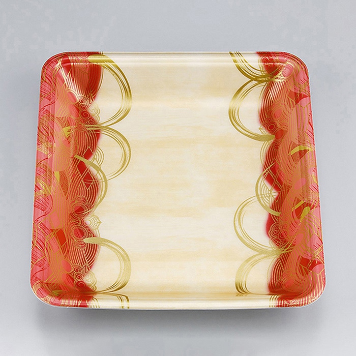 シーピー化成 汎用トレー 新LL 22-30 波瓦赤 100枚/袋（ご注文単位12袋）【直送品】