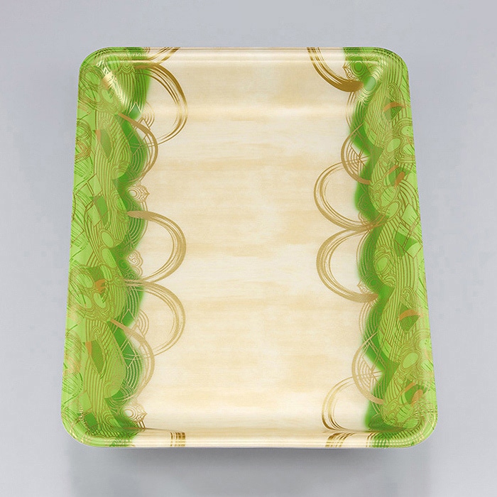 シーピー化成 汎用トレー 新LL 28-30 波瓦緑 100枚/袋(ご注文単位9袋)【直送品】