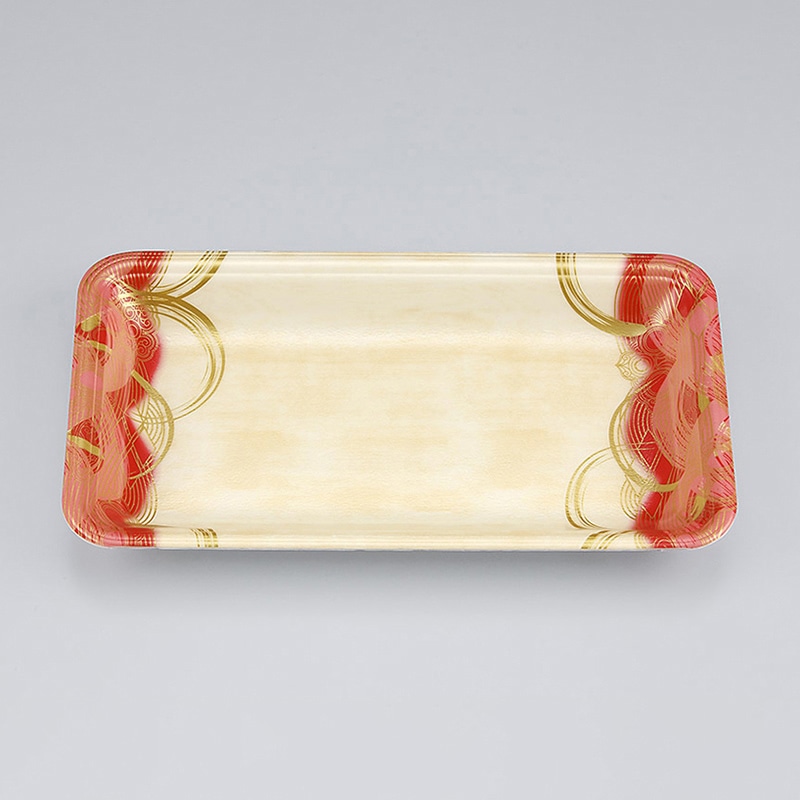 >シーピー化成 汎用トレー 新LQ 14-25 波瓦赤 100枚/袋(ご注文単位15袋)【直送品】