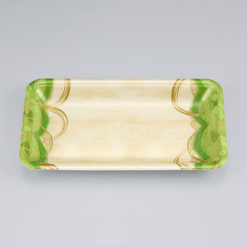 シーピー化成 汎用トレー 新LQ 14-25 波瓦緑 100枚/袋（ご注文単位15袋）【直送品】