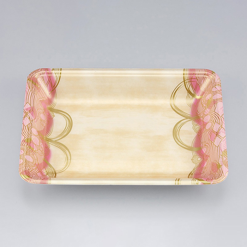 >シーピー化成 汎用トレー 新LQ 18-33 波瓦桃 100枚/袋(ご注文単位9袋)【直送品】